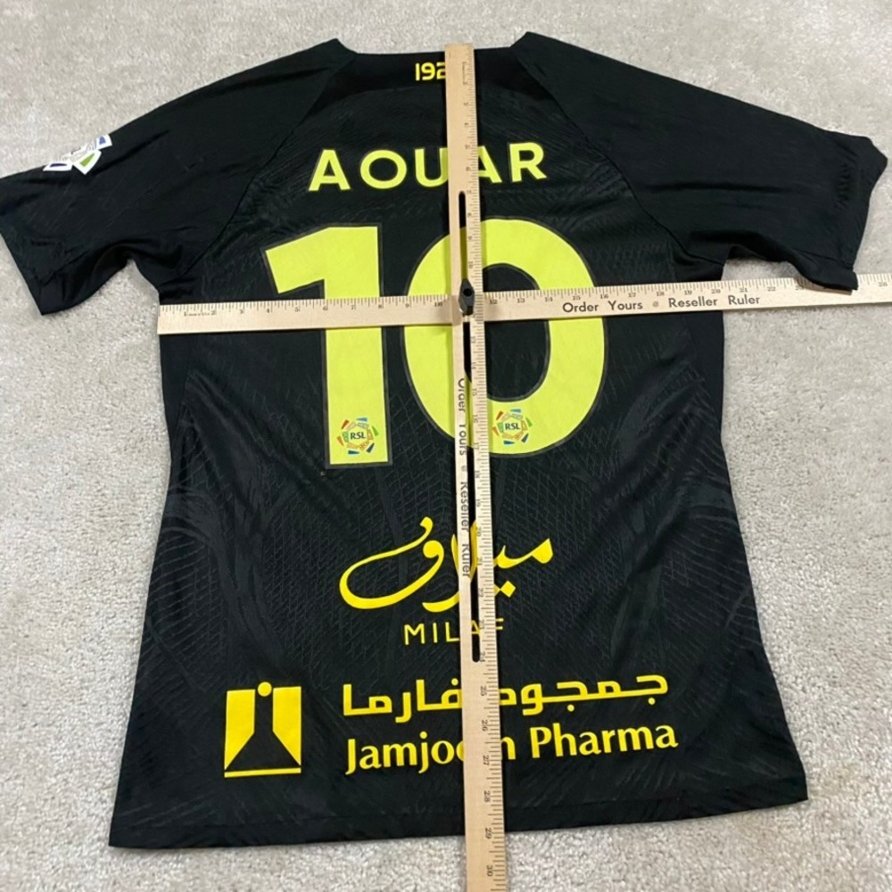 Nike Al-Ittihad Club Jersey Mens M 2024-25 Aouar 10 Soccer Football Kit - Picture 10 of 13